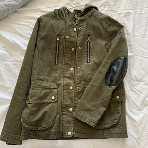 Topshop Petite Army/Utility Jacket with Elbow Pads